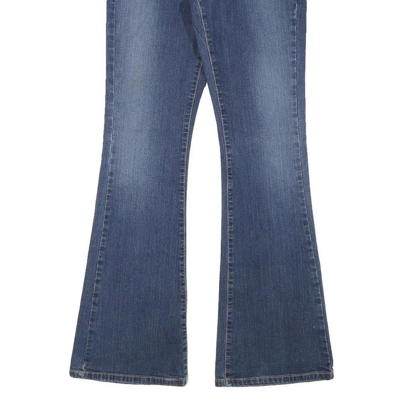 LEVI'S 519 Womens Jeans Blue Regular Flared Denim Medium W28 L31 Stylish Zip