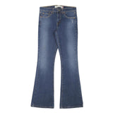 LEVI'S 519 Womens Jeans Blue Regular Flared Denim Medium W28 L31 Stylish Zip