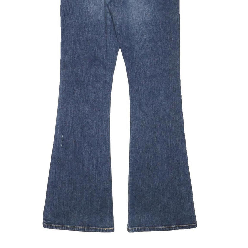 LEVI'S 519 Womens Jeans Blue Regular Flared Denim Medium W28 L31 Stylish Zip