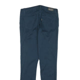 LEVI'S Womens Cotton Blend Blue Slim Skinny Trousers W24 L25 Zip Closure