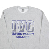 GILDAN Mens Grey Irvine Valley College Crew Neck M Cotton Blend Sweatshirt