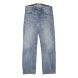 LEVI'S 501 Mens Blue Regular Straight Denim Cotton Blend Light W31 L30 Button