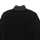 REEBOK Womens Black Jacket UK 16 Cotton Blend Zip Plain Casual Sportswear