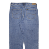LEE Mens Regular Fit Blue Denim Jeans Zip W33 L29 Classic Cotton Casual Wear