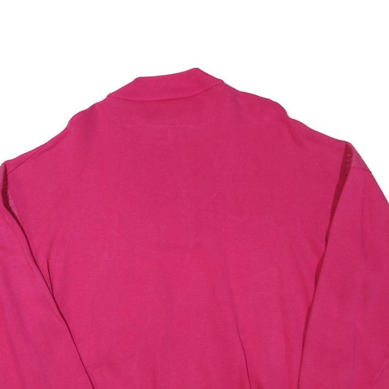 YORK Mens Pink 1/4 Zip L Sweatshirt Cotton Blend Casual Pullover