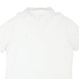 NAUTICA Mens White Polo Shirt L Slim Fit Cotton Blend Classic Summer Wear