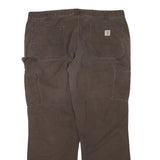 CARHARTT Womens Cotton Blend Brown Regular Straight Trousers W38 L30 Workwear