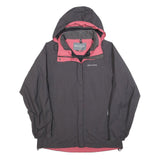 SPRAYWAY Womens Grey & Pink Outdoor Jacket L Polyester Zip Hooded Plain