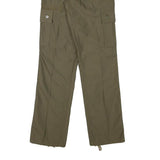 Womens Cotton Blend Regular Fit Khaki Cargo Trousers W24 L31 Utility Style