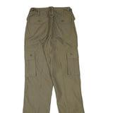 Womens Cotton Blend Regular Fit Khaki Cargo Trousers W24 L31 Utility Style