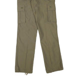 Womens Cotton Blend Regular Fit Khaki Cargo Trousers W24 L31 Utility Style