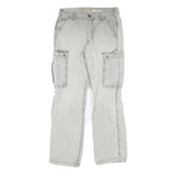 CARHARTT Mens Cotton Beige Regular Straight Leg Trousers W30 L32 Casual Workwear