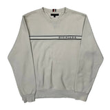 Tommy Hilfiger Spellout Sweatshirt - XL Cream Cotton