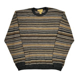 Tricot St Raphael Striped Sweater - Large Multicoloured Merino Wool