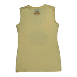 Harley Davidson Graphic Tank Top - Large Yellow Cotton