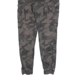FSBN Mens Cotton Blend Camouflage Slim Cargo Drawstring Trousers W30 L27