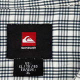 Quiksilver Checked Short Sleeve Shirt - XL Black & White Cotton