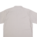 DICKIES Mens Grey & White Work Shirt XL Cotton Blend Button Pocket