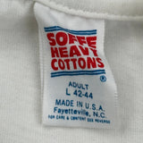 Single Stitch Soffe Graphic T-Shirt - Large White Cotton