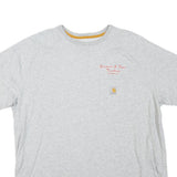 CARHARTT Mens Grey Graphic T-Shirt 2XL Short Sleeve Crew Neck Guzman Sons
