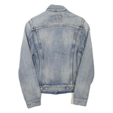 LEVI'S Mens Blue Denim Jacket S Cotton Blend Button Classic Fit Casual