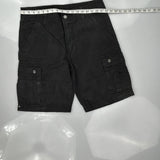Levis Cargo Shorts - 32W 10L Black Cotton