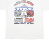 JERZEES Mens White Super Bowl XXXVII Graphic T-Shirt XL Short Sleeve Crew Neck