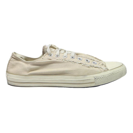 CONVERSE Chuck Taylor All Star Mens Low Top Trainers Cream Cotton Blend UK 10