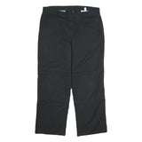 DICKIES Mens Black Cotton Regular Straight Trousers W36 L33 Workwear Casual