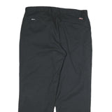 DICKIES Mens Black Cotton Regular Straight Trousers W36 L33 Workwear Casual