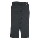 DICKIES Mens Black Cotton Regular Straight Trousers W36 L33 Workwear Casual