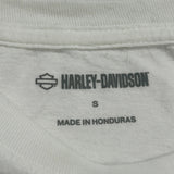 Motorcycles Harley Davidson Graphic T-Shirt - Small White Cotton