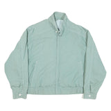 SIERRA Mens Green Cotton Blend Zip Jacket L Casual Lightweight Classic Fit
