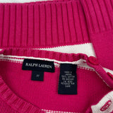 Age 3 Ralph Lauren Striped Sweater - 2XS Pink Cotton