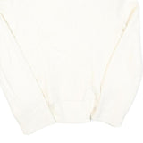 JULIAN KEEN Womens White Cream Button Jacket M Cotton Blend Tailored