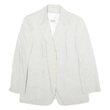 JOOP! Womens White Jacket UK 14 Viscose Blend Button Closure Regular Fit Plain