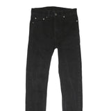 LEVI'S 510 Mens Slim Black Denim Raw Jeans W28 L32 Stylish Zip Closure