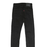 LEVI'S 510 Mens Slim Black Denim Raw Jeans W28 L32 Stylish Zip Closure