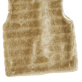 Womens Beige Faux Fur Button Jacket M Polyester Blend Plain Soft Stylish Warm