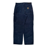 Carhartt Double Knee Carpenter Pants - 30W 30L Dark Wash Cotton