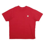 CARHARTT Mens Red Graphic T-Shirt XL Short Sleeve Crew Neck Pocket Logo