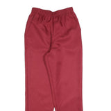 DON KENNY Womens Relaxed Red Polyester Trousers W25 L28 Elastic Waist Casual