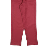 DON KENNY Womens Relaxed Red Polyester Trousers W25 L28 Elastic Waist Casual