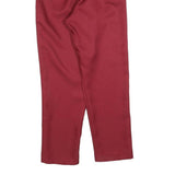 DON KENNY Womens Relaxed Red Polyester Trousers W25 L28 Elastic Waist Casual