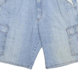WRANGLER Mens Denim Cargo Shorts Light Blue Size L W33 Casual Cotton Blend
