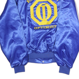 WESTARK Mens Blue Nylon Button Jacket L Plain Optimist Embroidered