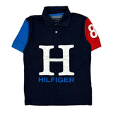 Age 12-14 Tommy Hilfiger Graphic Polo Shirt - Medium Blue Cotton