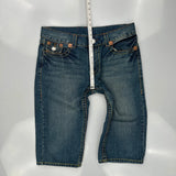 True Religion Contrast Stitch Denim Shorts - 34W 12L Blue Cotton