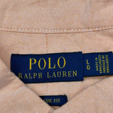 Polo By Ralph Lauren Short Sleeve Shirt - Large Orange Cotton