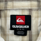 Quiksilver Checked Short Sleeve Shirt - Large Brown Cotton